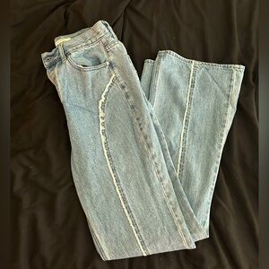 PacSun High Rise Boot Cut Jeans with Distressed Front Seam